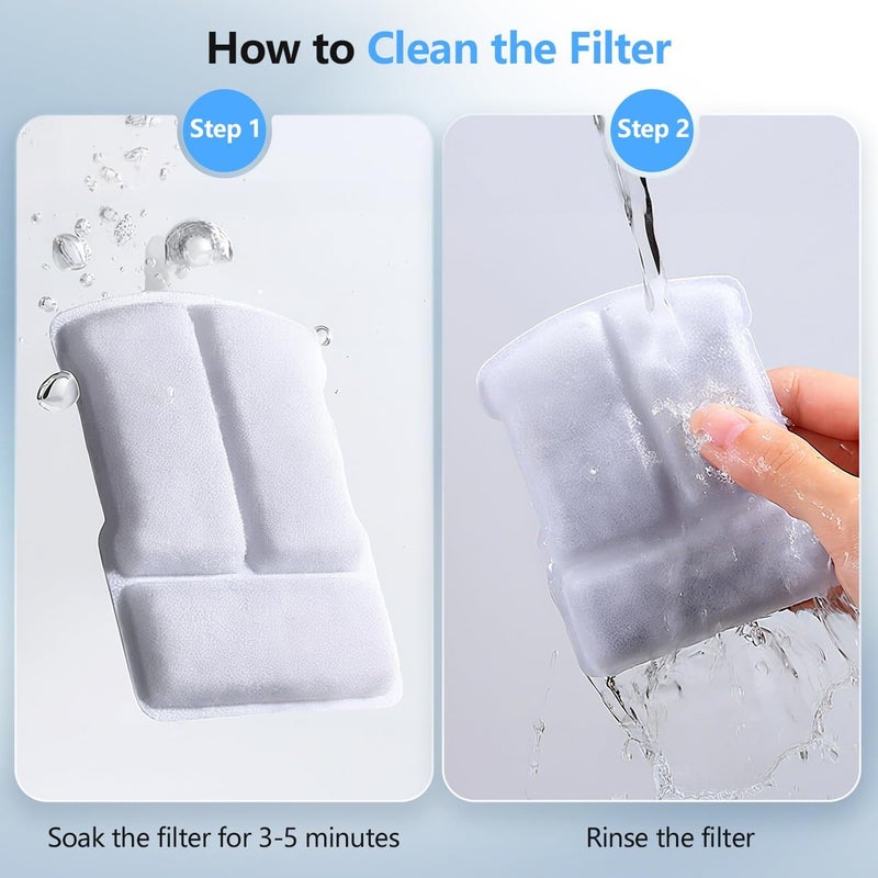 Ellenpent 6 Pack Filters for Cat Water Fountain, Compatible with 2.5L Cat Water Fountain for CH-IWD004 - Image 5